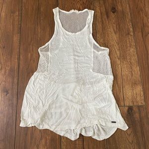 Roxy Net Back White Tank